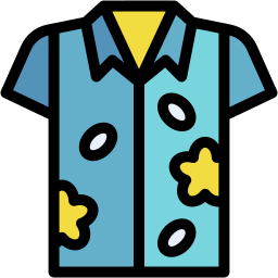 Hawaiihemd lineal-color Icon