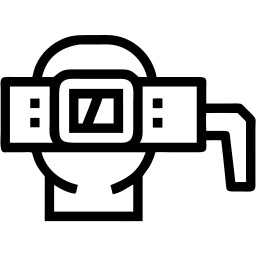 vr headset line icon