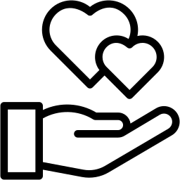 beneficenza linea icona