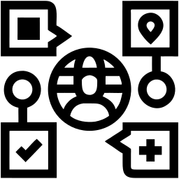 global network line icon