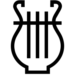 lyre line icon