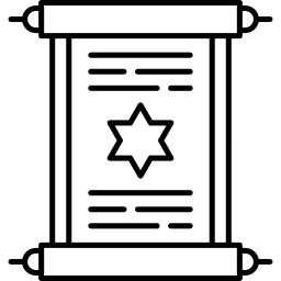 torah scroll line icon