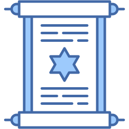 torah scroll two color icon