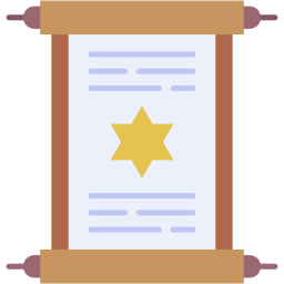 torah scroll flat icon