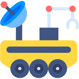 mars rover flat icon