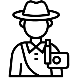 photographer line icon