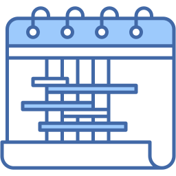 gantt chart two color icon
