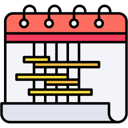 gantt chart lineal color icon