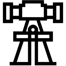 telescópio linha ícone