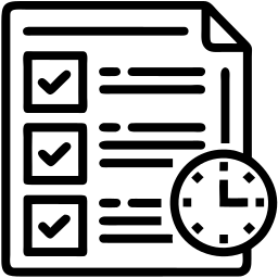 elenco delle attività linea icona