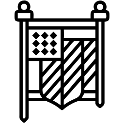 oktoberfest flag line icon