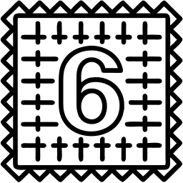 ستة خط أيقونة