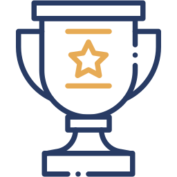 Trophäe zwei farben Icon