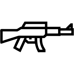 fucile d'assalto linea icona