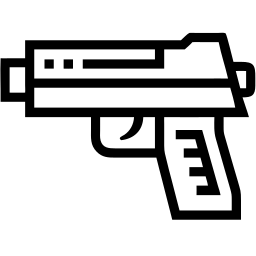 toy gun line icon