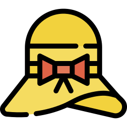 sun hat lineal color icon
