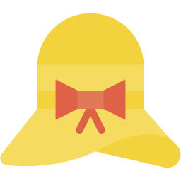 sun hat flat icon