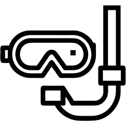 水肺潜水 线条 图标