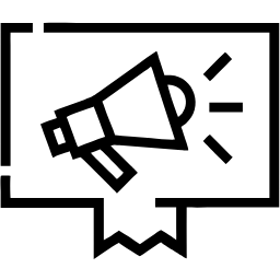 Bekanntmachung linie Icon