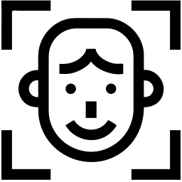 face recognition line icon