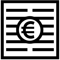 欧元文件 线条 图标