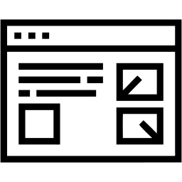 صفحة على الإنترنت خط أيقونة