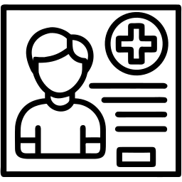 patient profile line icon