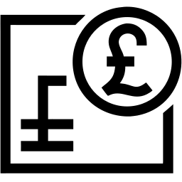 pound sterling line icon