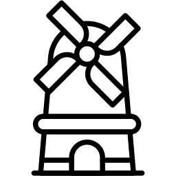 طاحونة هوائية خط أيقونة