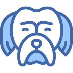shih tzu two color icon