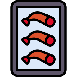 sausage lineal color icon