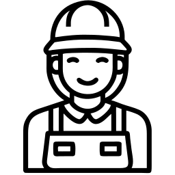 laborer line icon