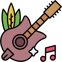 music lineal color icon