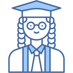 graduation two color icon