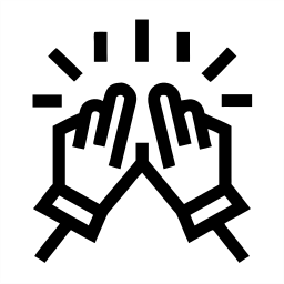 high five line icon