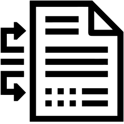 Dokumentenimport line Icon