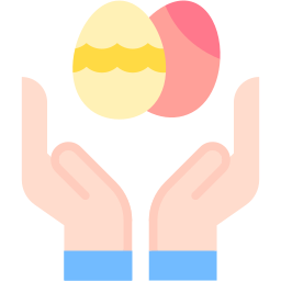 easter eggs flat icon