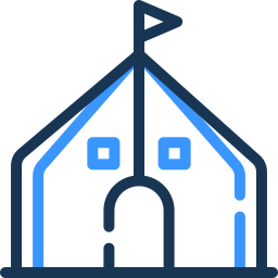 tent two-color icon