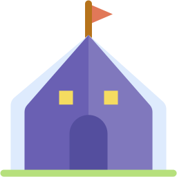 帐篷 flat 图标