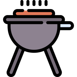 bbq lineal color icon