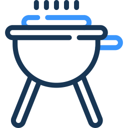 bbq two color icon