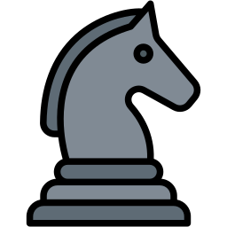 chess piece lineal color icon