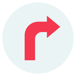 turn right flat icon