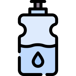 water bottle lineal color icon