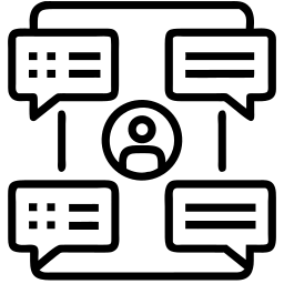 团队聊天 线条 图标