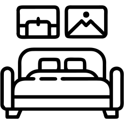 bedroom line icon