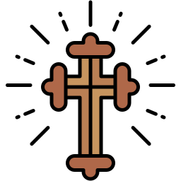 cross lineal color icon
