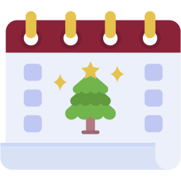 christmas calendar flat icon