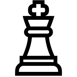 chess king line icon