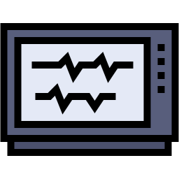 ecg monitor lineal color icon